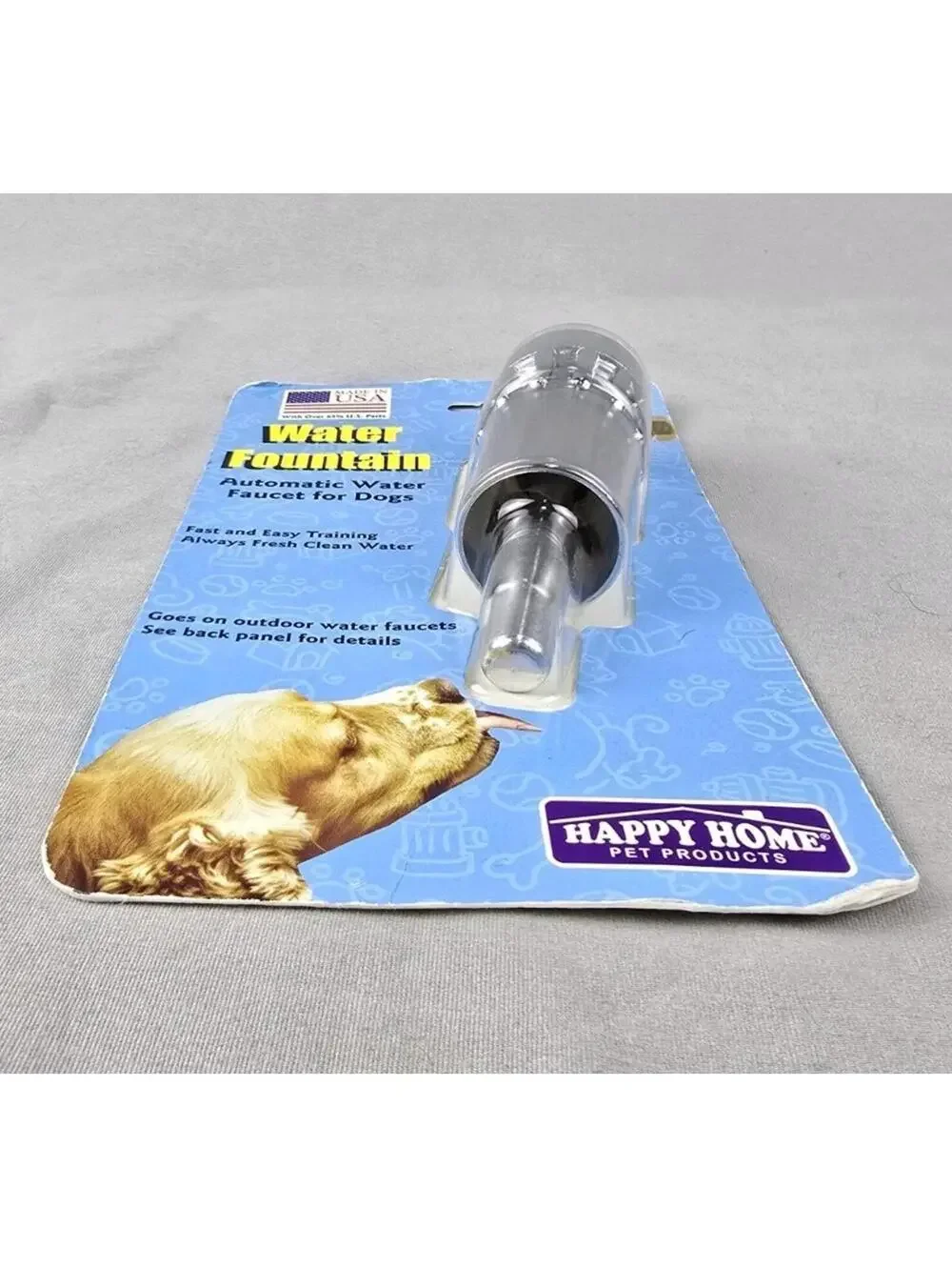 NEW Happy Home Automatic Water Faucet For Dogs K9 Hooks to Outdoor Spigot USA